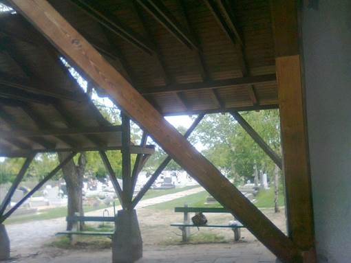 tetőszerkezet alulról