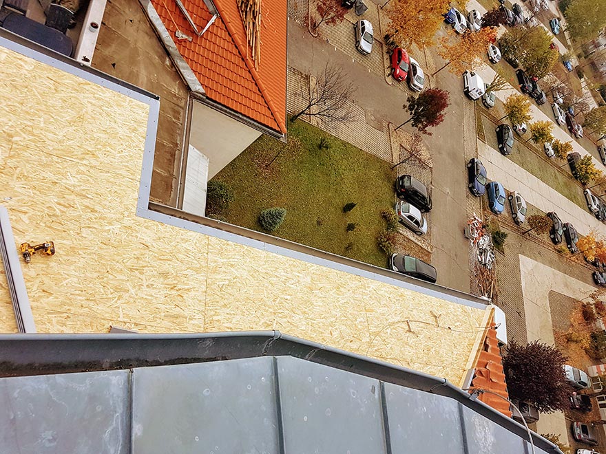 OSB réteg a tetőn